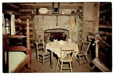 Postcard  IL Jack Kelso Cabin New Salem Interior Table Joshua Miller Vintage picture