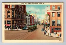 Albany NY-New York, North Pearl Street, Antique, Vintage Souvenir Postcard picture