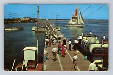 Atlantic City NJ- New Jersey, Inlet Pier, Antique, Vintage c1956 Postcard picture