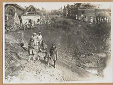 1918 British French Troops in Ruins of Ham France 6x8 Original News Photo picture