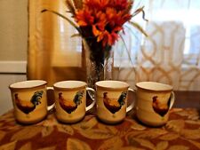 Oneida Casual Settings Morning Rooster Coffee Mugs Set Of 4 picture