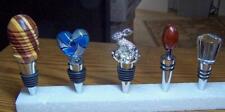 5 Unique Wine Bottle Stoppers Crystal, Wood ,Heart, Rabbit picture