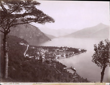 Italy, Lake Como, Panorama of Menaggio, vintage print, ca.1880, Ed. Brogi Shooting picture