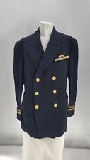 USNR WWII Robert B Kelly Vintage Navy Blue Double Breasted Captain Uniform... picture