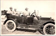 RPPC Men Open Top Car Pipe Hats Boardwalk c1910s photo postcard FQ4 picture