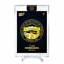 FLAG OF NEBRASKA U.S. State Flags Holo Gold Card 2023 GleeBeeCo #7D19-G 1/1 picture
