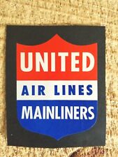 VTG 1949 UNITED AIR LINES  LABEL GLUED ON PAGE*EH1 picture