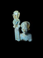 One of a Kind Piece Featuring King Tutankhamun With Goddess Hathor , Rare Statue picture