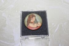 AS FOUND, VINTAGE RISQUE POCKET MIRROR OF LADY picture