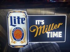 BRAND NEW IN THE BOX Rare Miller Lite Beer “ It’s Miller Time” LED Lighted Sign picture