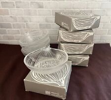 Set of 5 Vintage Hoya Crystal Trinket Dishes - Onion Pattern - in Boxes picture