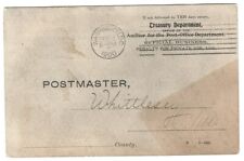 WASHINGTON DC Postcard POSTMASTER Whittlesey, OH/OHIO Treasury Dept. Audit 1900 picture