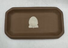 Wedgwood Brown Jasperware Trinket Dish 6.125” By 3.25” Mint Condition picture