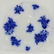 ANTIQUE 1897 FLOW BLUE SALAD DESSERT PLATE GRINDLEY GIRONDE 7 7/8