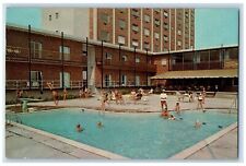 c1960's Treadway Inn Pool Niagara Falls New York NY Unposted Vintage Postcard picture