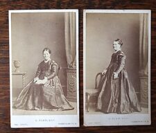 2 Identified Antique CDV Photos of Mrs Vaughan by G. Aldridge Hammersmith London picture