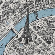 1986 Paris Map Georges Peltier 1959 BLONDEL LA ROUGERY Éditions 27.5” x 38” picture