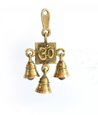 Lovely Religious Gift Brass OM Hanging Bells for Home Decor Temple Office Wall picture