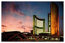 postcard The New City Hall Illuminated Toronto Ontario Canada A1454 picture