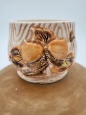 Vintage Retro Acorn Tree Decorative Ceramic Candle Holder Bowl Made In Japan picture