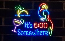 It's 5:00 Somewhere Palm Tree Parrot 10