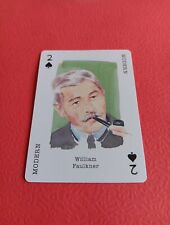 William Faulkner Playing Card Two Of Spades Writer Modern Genius picture