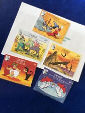 Fantasia Sorcerer Mickey Mouse International Stamps 5 Disney RARE picture