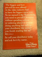 10-13 1/4” Walt Disney Home Video Christmas album ad Flyer picture