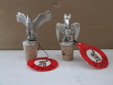 Boma Eagle & Aztec Totum Pewter Bottle Stoppers New w/Tags  picture