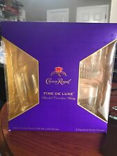 CROWN ROYAL SIGNATURE ROCKS GLASSES SET OF TWO BRAND NEW NO BOOZE INCLUDED picture