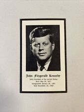 Original John F. Kennedy Memorial Prayer Card JFK 1963 Catholic President  picture
