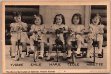 1937 Callender, Ontario Canada Postcard DIONNE QUINTUPLETS #4 / on Tricycles picture