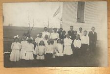EARLY 1900'S DAVENPORT IOWA SCHOOLHOUSE SCHOOL STUDENTS RPPC REAL PHOTO POSTCARD picture