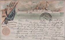 Battleship Illinois W.Columbian Expo Postcard,Oct 12 1893 Chicago,Lancaster PMs picture