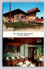 Syracuse IN-Indiana, Foo and Faye Restaurant, Advertising, Vintage Postcard picture