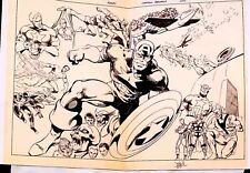 Captain America by John Byrne 17x23 Original Art Poster Print Marvel Comics picture