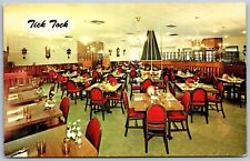 Vtg Hollywood California CA Tick Tock Restaurant Dining Room 1960s View Postcard picture