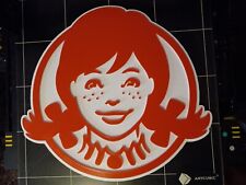 Wendy's Logo Store 3D Sign, 8 Inches Wide, 3D Printed Reproduction Logo picture