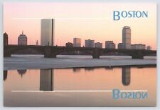 Boston Massachusetts~Skyline & River From Cambridge~Continental Postcard picture