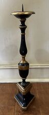 Theodore Alexander Candlestick Black Gold Gilt #1302-017 18.5”  picture