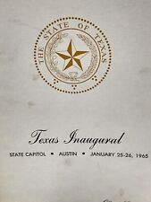 Original 1965 Texas Inaugural State Capitol Program Book Governor John Connally picture