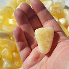 Utah Honeycomb Calcite Tumbled Stones  - Yellow Tumbled Gemstones Bulk picture