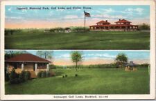 ROCKFORD, Illinois Postcard Ingersoll Park & Sinnissippi Golf Links  KROPP 1930s picture