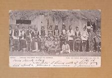 1916 Osage Indians Ready to Dance - Oklahoma Indian Territory RPPC Postcard  picture
