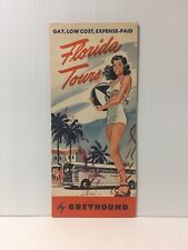 Vintage Greyhound Bus Florida Tours Brochure Pamphlet Price List - 