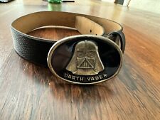 RARE 1979 Darth Vader Brass LEE Belt Buckle w/ ORIGINAL LEATHER BELT, Star Wars picture