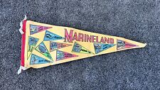 Vintage Marineland Travel Pennant Full Size 29” picture