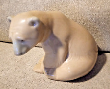 Exquisite Lladro Light Brown / Tan Bear Seated. #1206 Porcelain picture