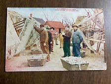 VTG Real Picture Postcard RPPC ~Fishermen Drying Nets Jones Island Milwaukee WI picture