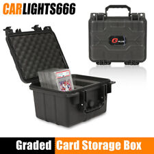 50CT Graded Card Storage Box Travel Waterproof Case Slab Holder &Protector Black picture